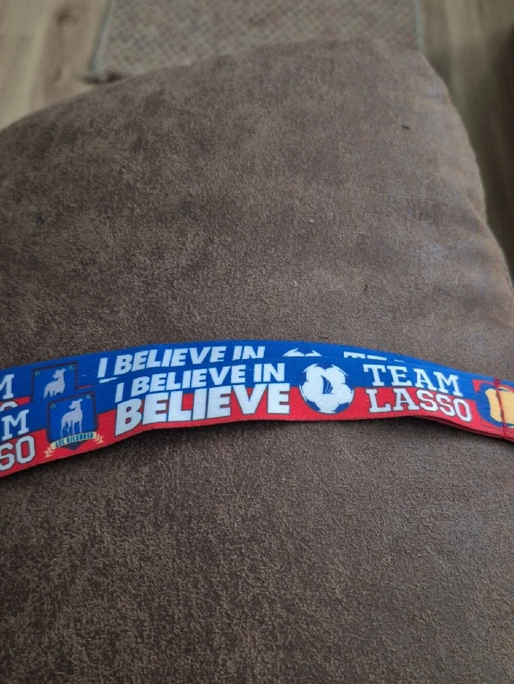 Red & Blue 'I Believe' Lanyard with Badge Holder - Ted Lasso Design